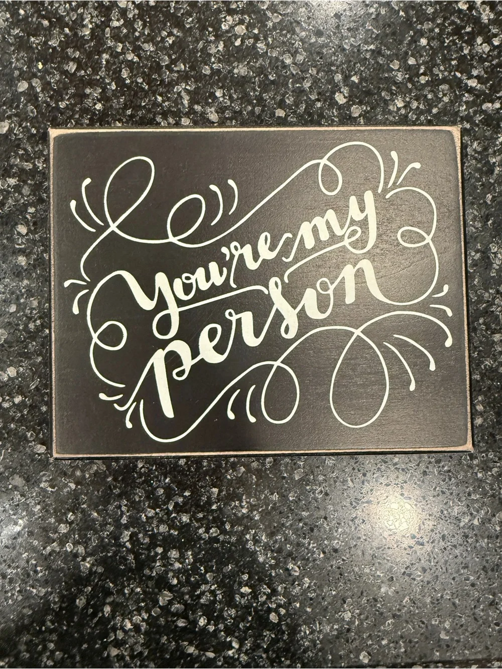 “You're My Person” Black & White Decorative Wall Art Box Sign. Like new.